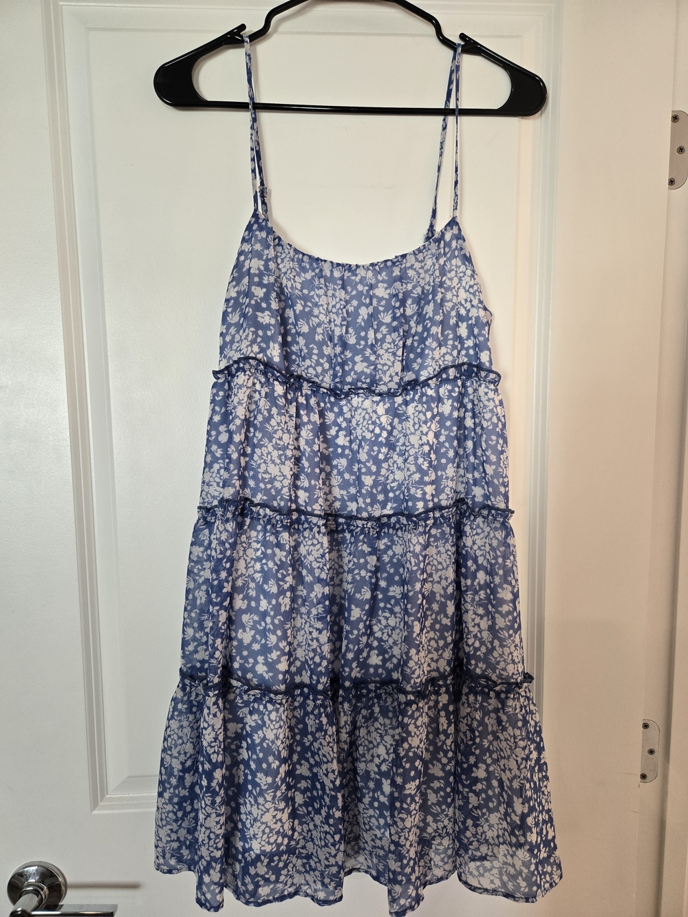 Le Lis Blue Floral Tiered Sundress